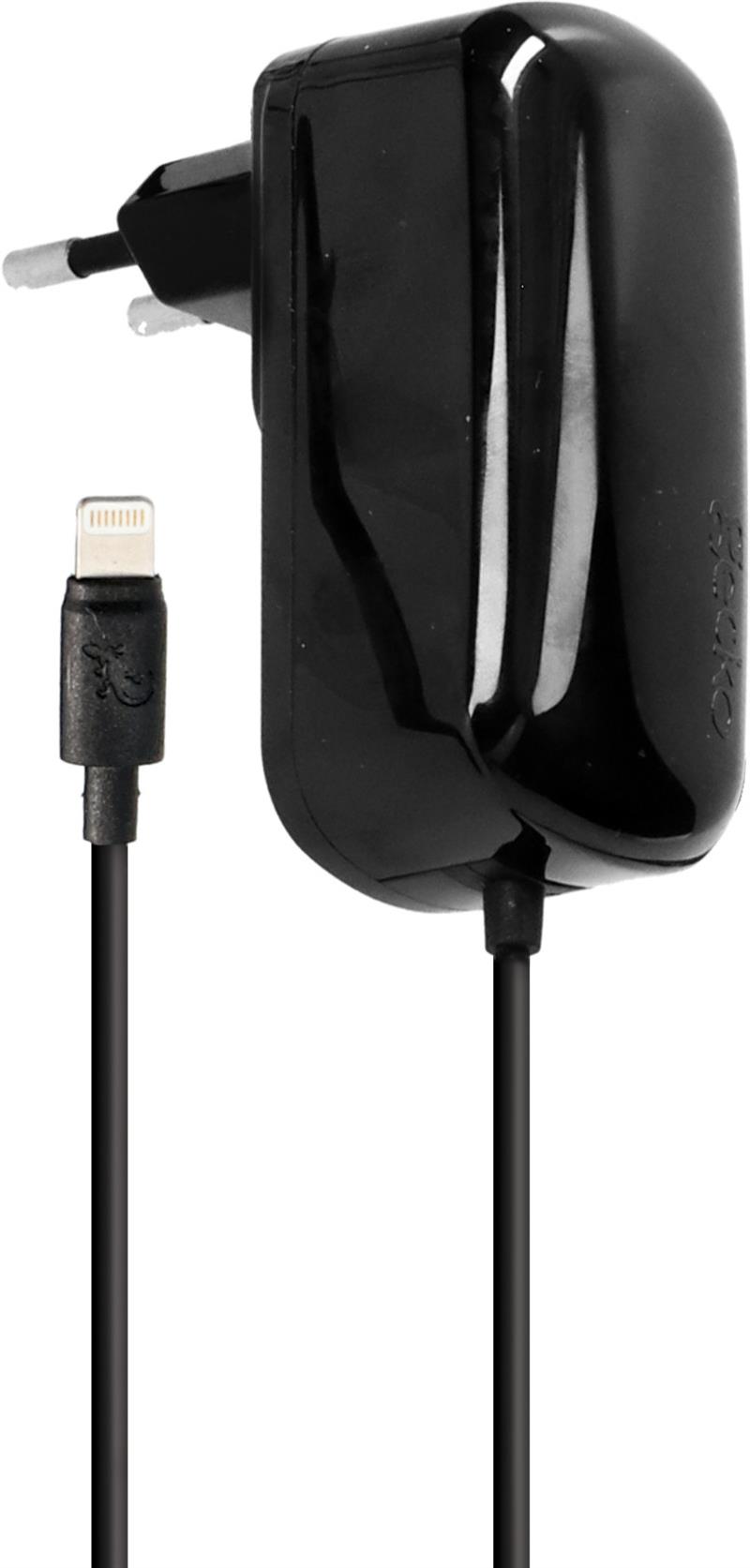 Gecko Travel Charger Apple Lightning 2 1A Black