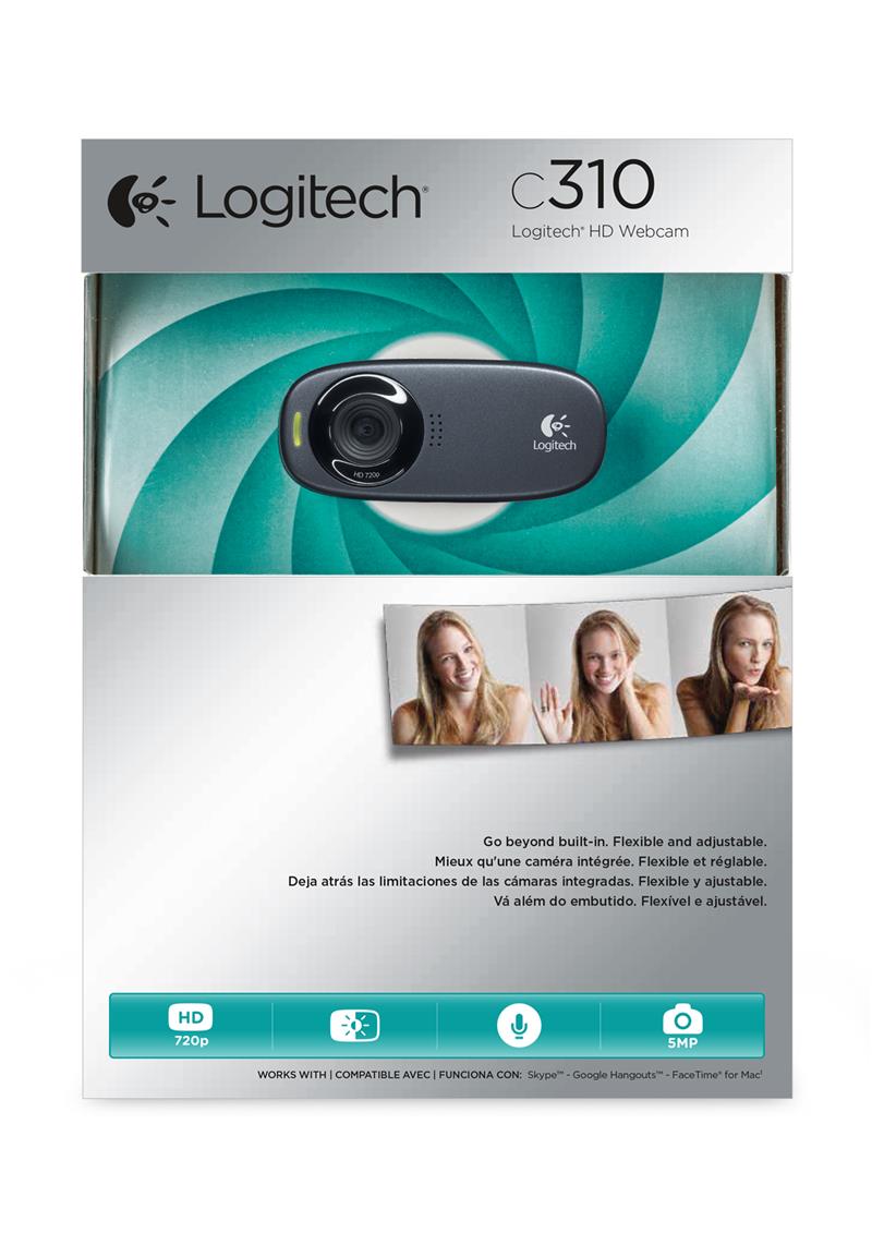 Logitech C310 webcam 5 MP 1280 x 720 Pixels USB Zwart