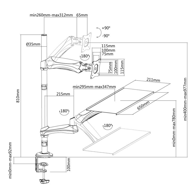 Neomounts monitorarm