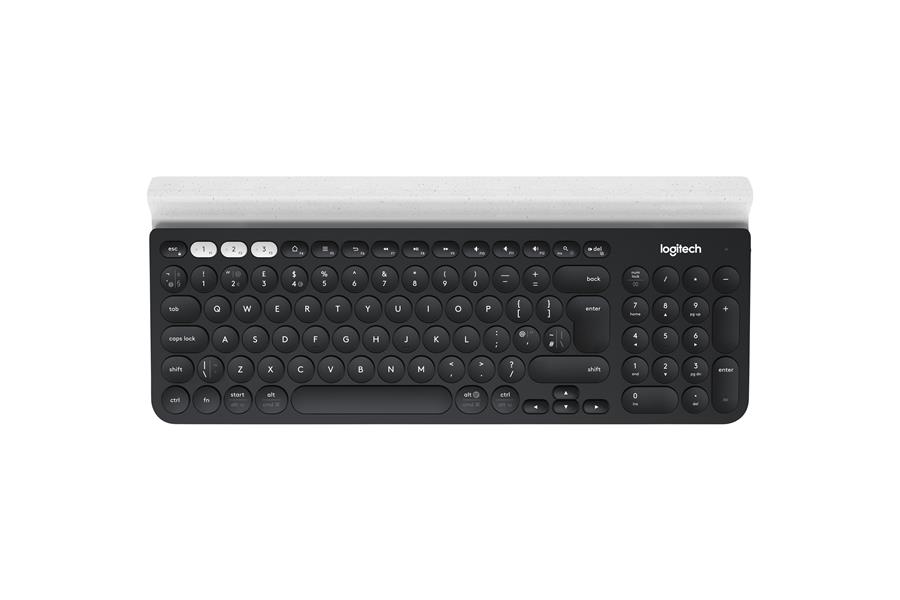 Logitech K780 Multi-Device Wireless Keyboard toetsenbord RF-draadloos + Bluetooth QWERTY Italiaans Grijs, Wit