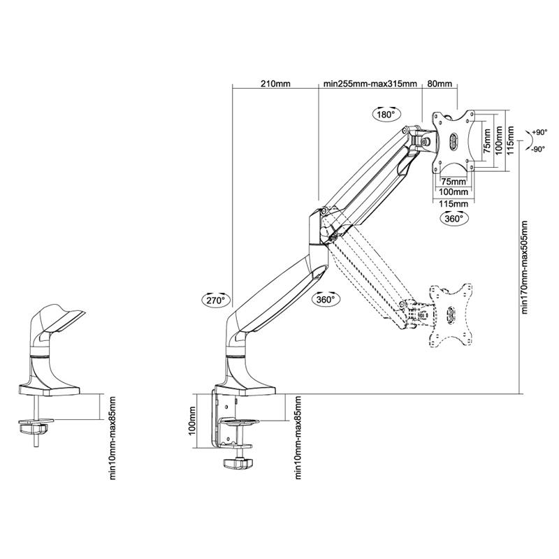 Newstar flatscreen bureausteun