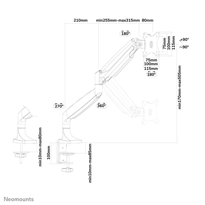 Newstar flatscreen bureausteun