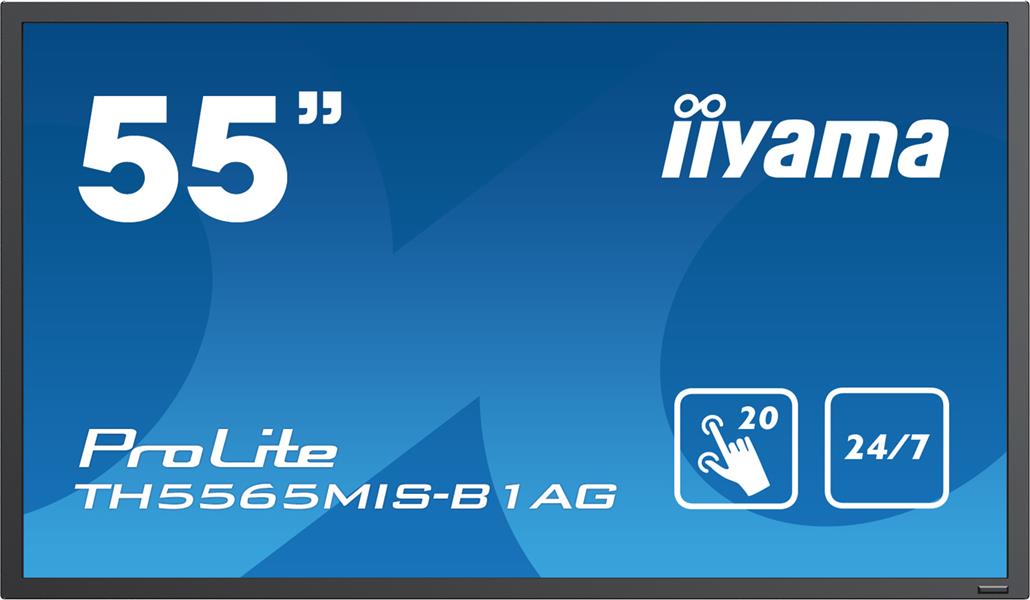 iiyama ProLite TH5565MIS-B1AG 139,7 cm (55"") LED Full HD Touchscreen Digitale signage flatscreen Zwart