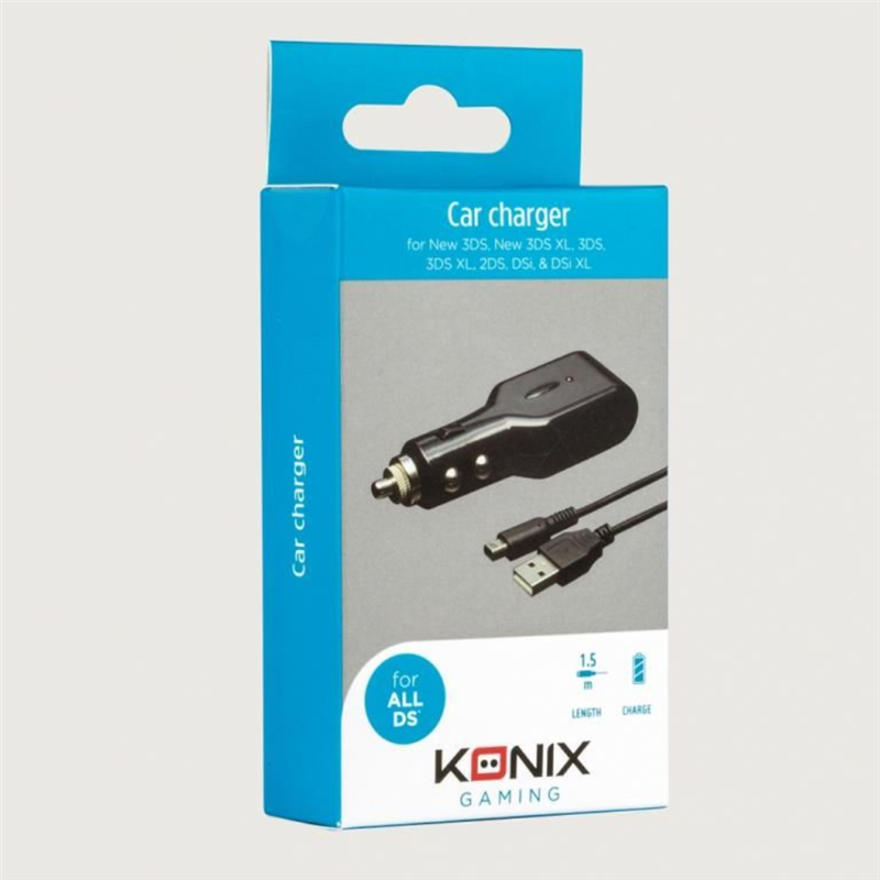 Nintendo DS - Oplader voor in de auto - Geschikt voor de 3DS, 3DS XL, 2DS, DSI en DSI XL - Zwart