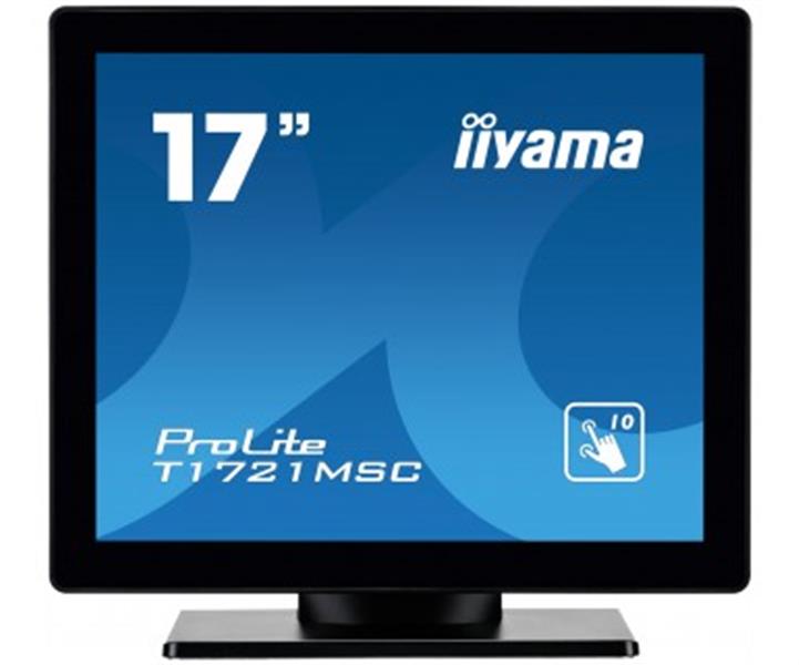 iiyama ProLite T1721MSC-B1 touch screen-monitor 43,2 cm (17"") 1280 x 1024 Pixels Zwart Multi-touch Tafelblad