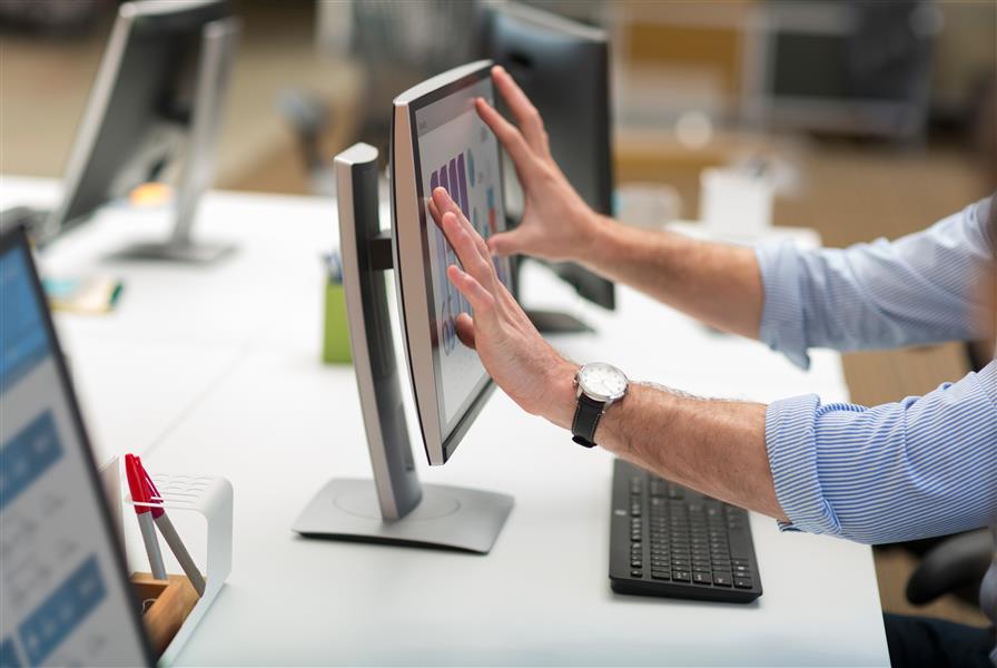 HP EliteDisplay E230t touch screen-monitor 58,4 cm (23"") 1920 x 1080 Pixels Zwart, Zilver Multi-touch Tafel