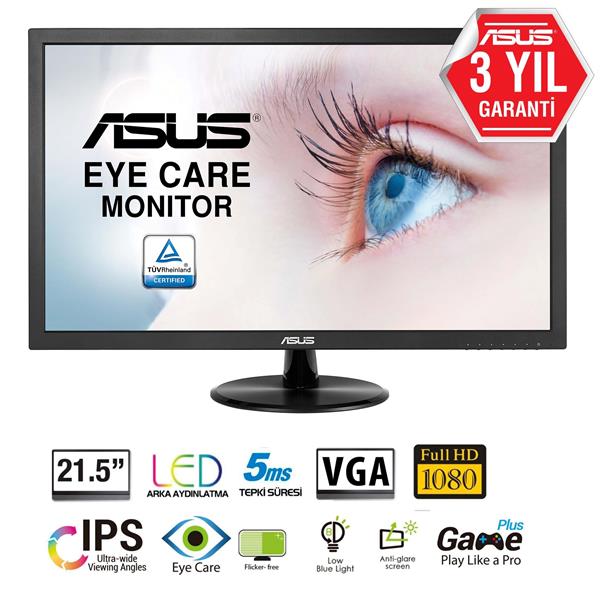 ASUS VP228DE 54,6 cm (21.5"") 1920 x 1080 Pixels Full HD LCD Flat Mat Zwart