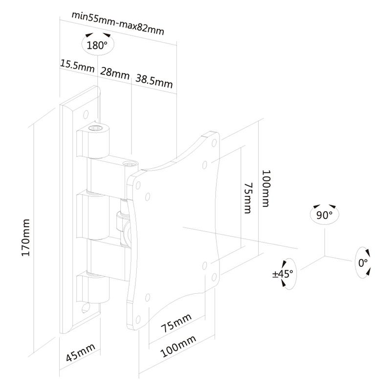 Neomounts tv/monitor wandsteun