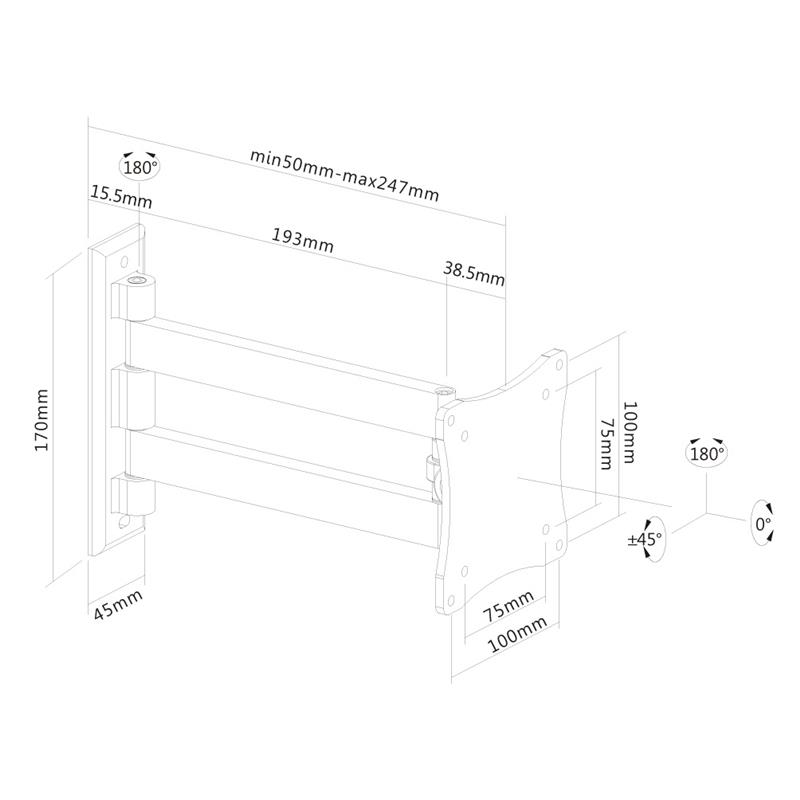 Neomounts tv/monitor wandsteun