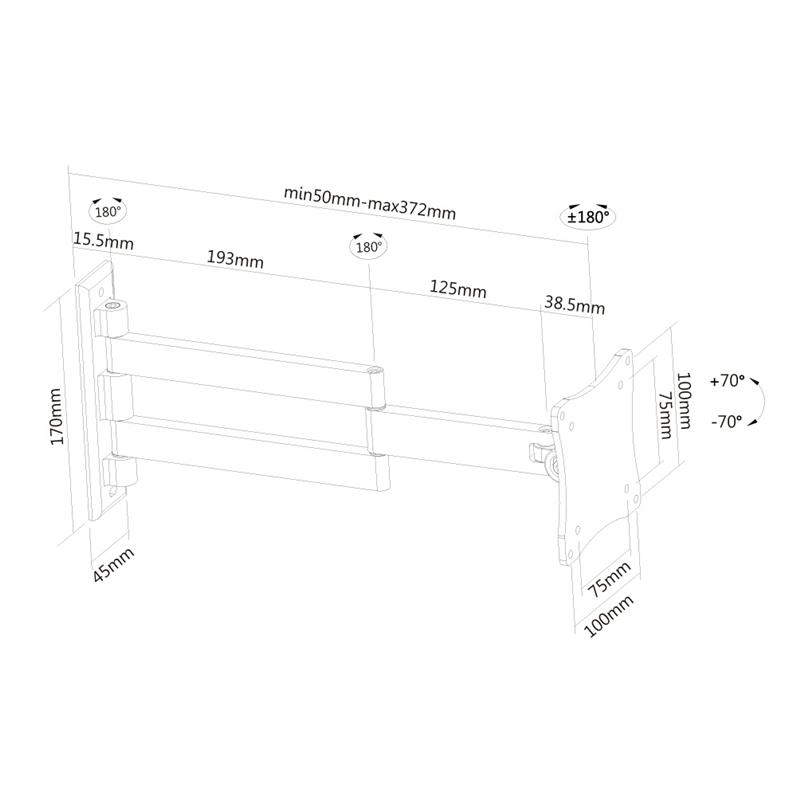 Neomounts tv/monitor wandsteun