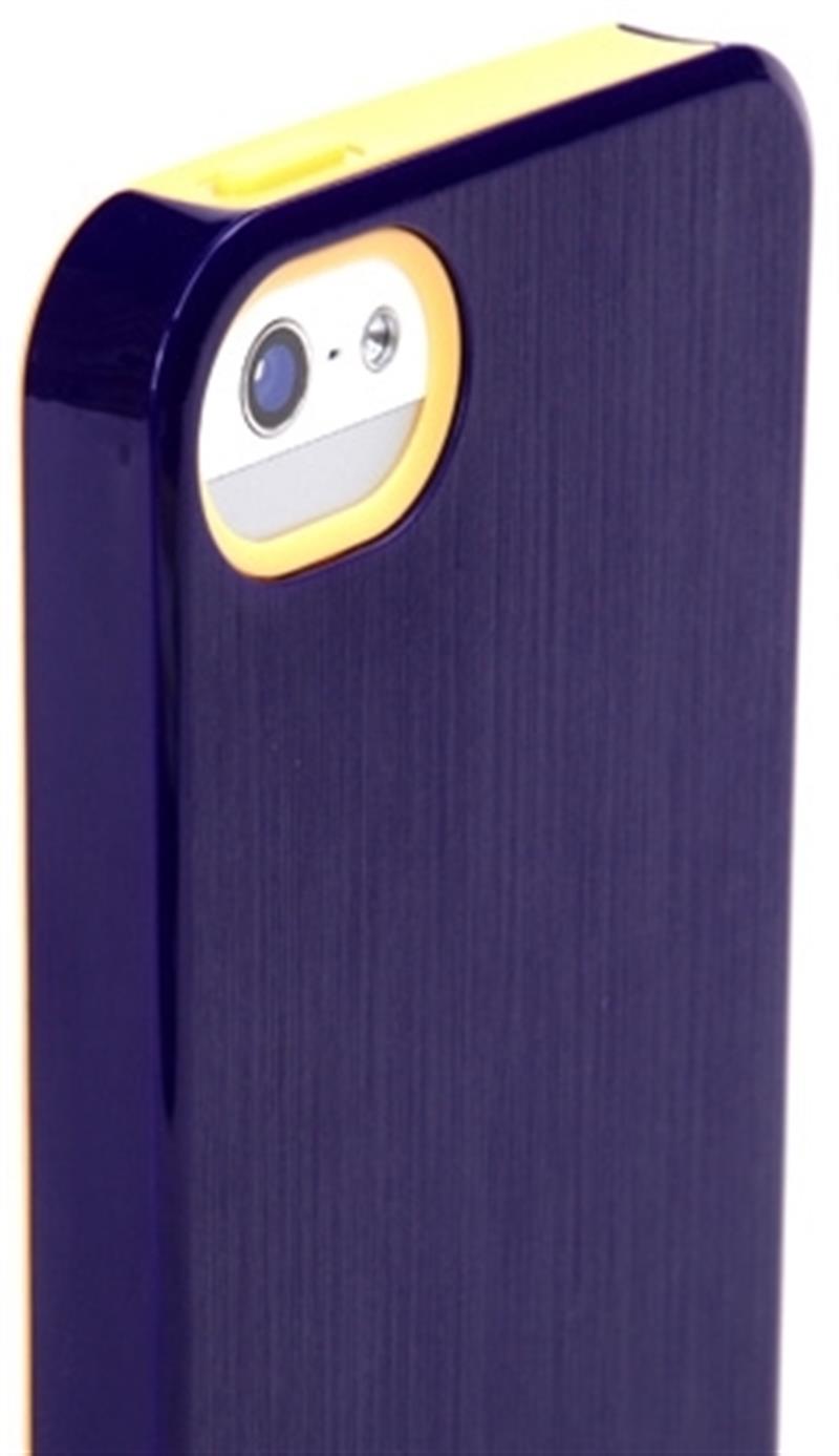 Rock Texture Double Color Protective Case Apple iPhone 5 5S SE Purple