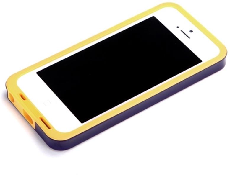Rock Texture Double Color Protective Case Apple iPhone 5 5S SE Purple