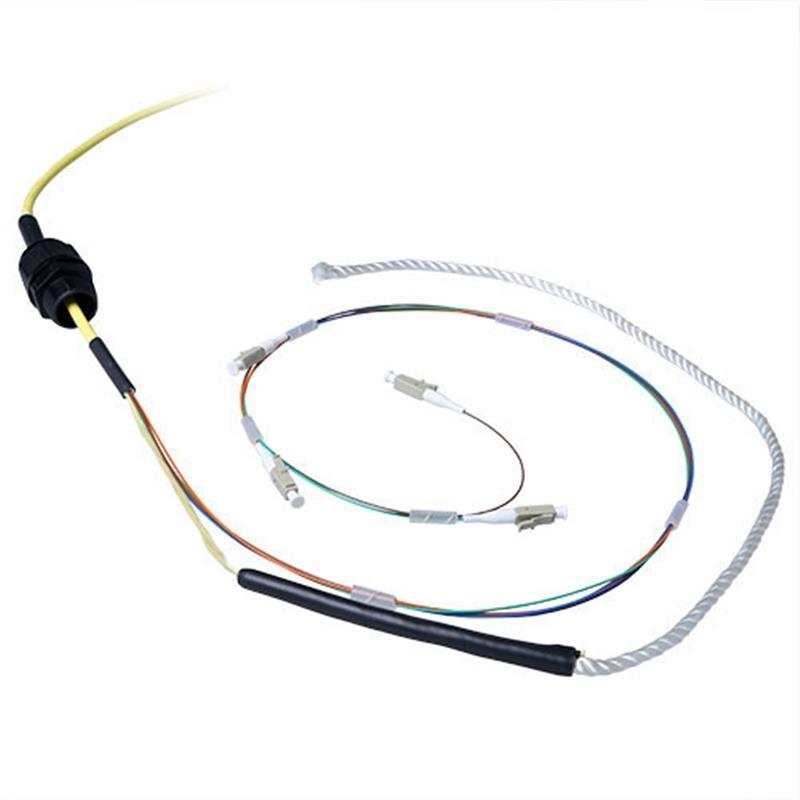 ACT RL2308 Glasvezel kabel 80 m 4x LC OS2 Meerkleurig, Geel