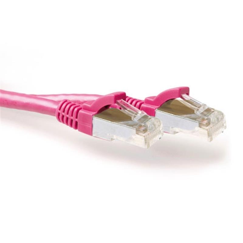 ACT FB8802 netwerkkabel Roze 2 m Cat6a S/FTP (S-STP)