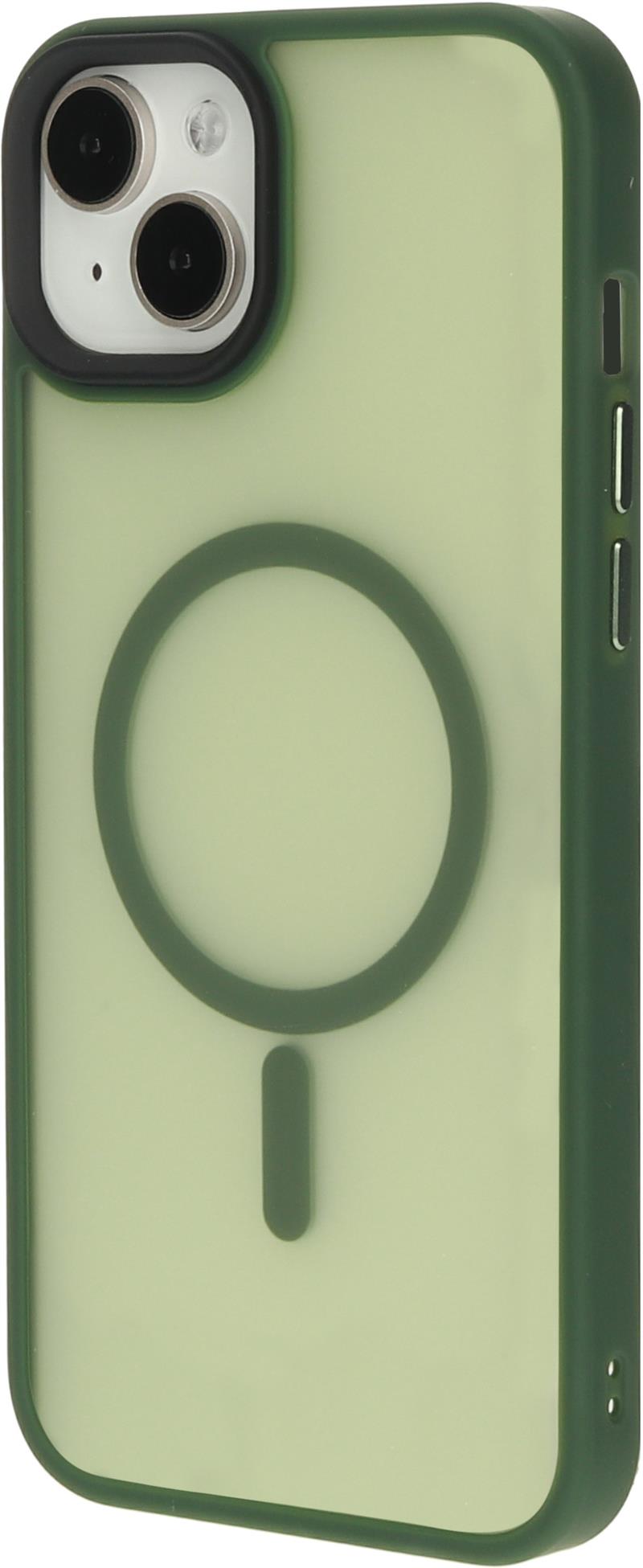 Mobiparts Hardcover Apple iPhone 15 Plus Satin Green (Magsafe Compatible)