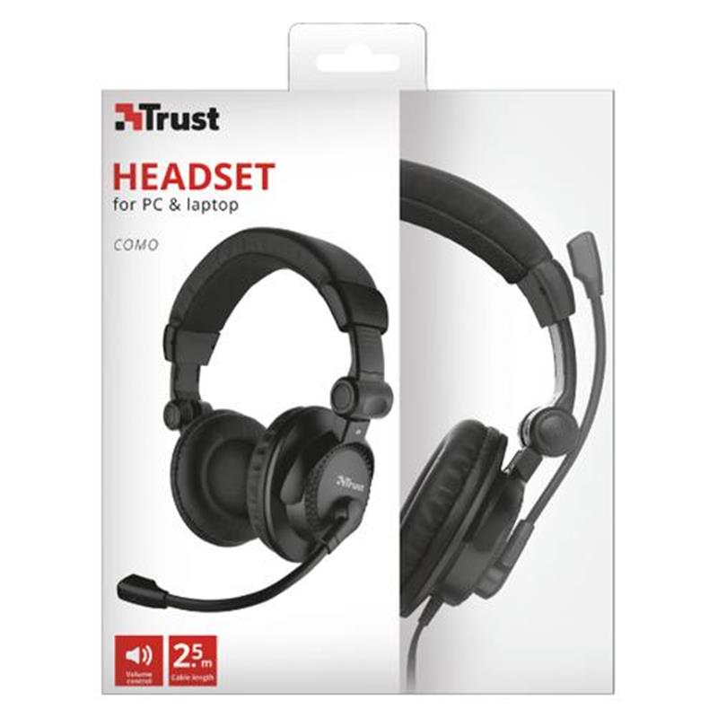 Trust Como Headset Hoofdband Zwart 3,5mm-connector
