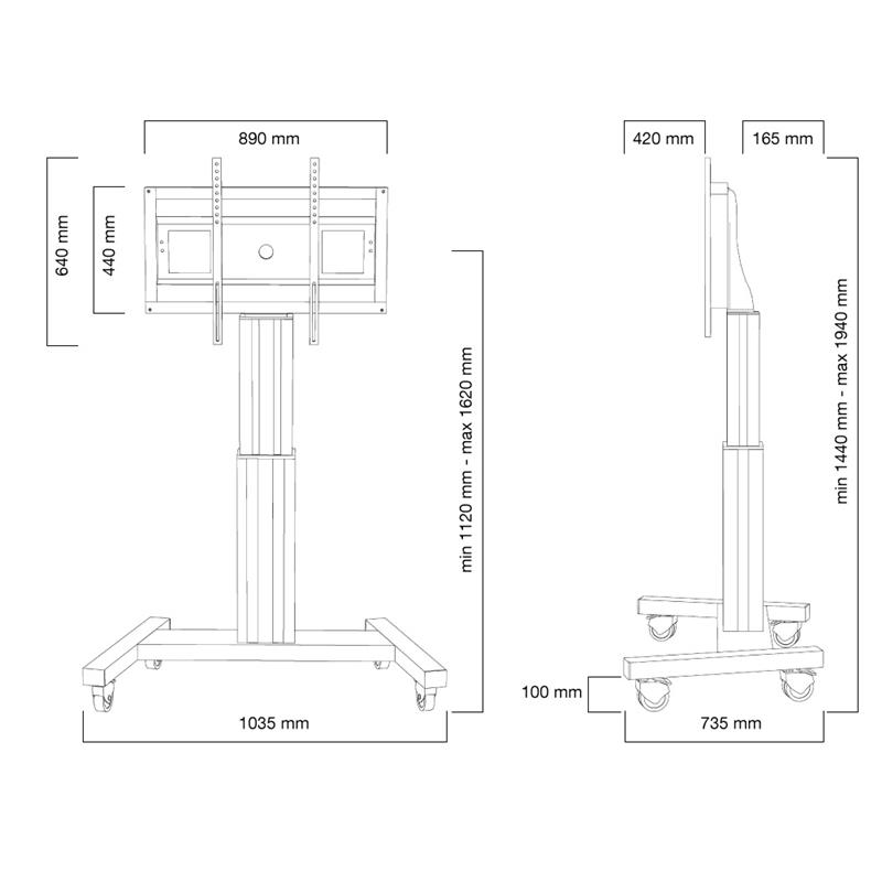 Newstar elektrisch verrijdbare trolley