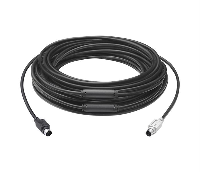 Logitech 939-001490 PS/2-kabel 15 m 6-p Mini-DIN Zwart
