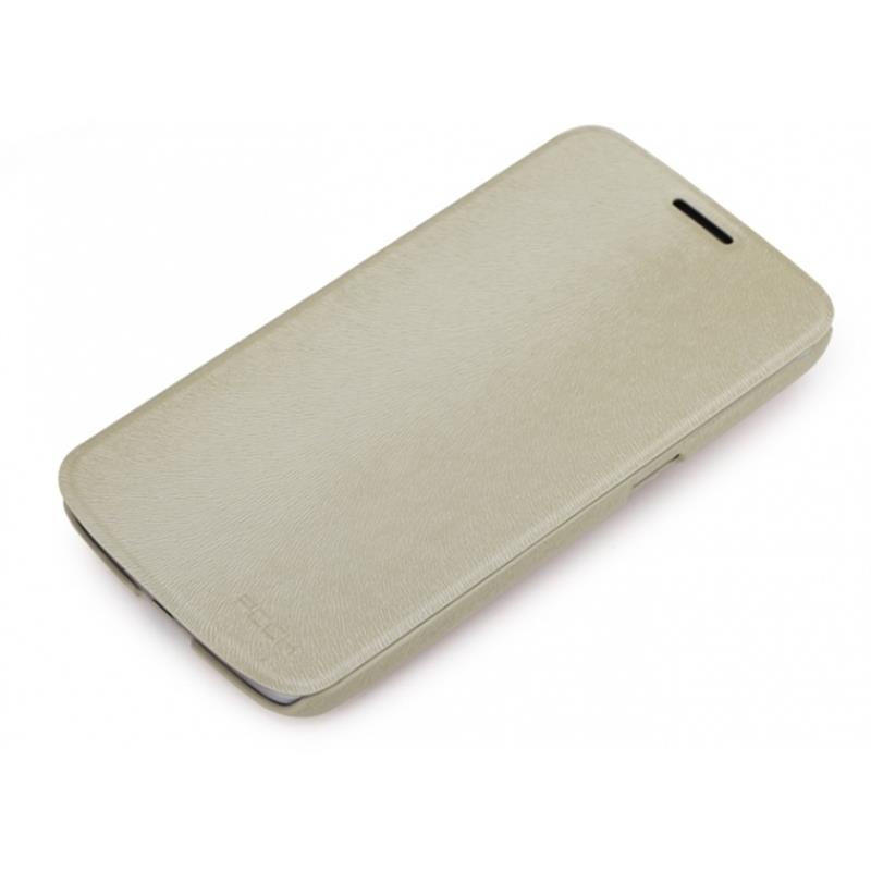 Rock Big City Leather Side Flip Case Samsung Galaxy Mega 6 3 I9200 Cream