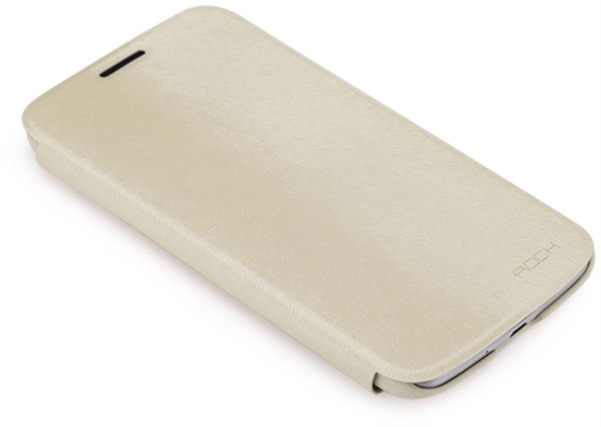 Rock Big City Leather Side Flip Case Samsung Galaxy Mega 6 3 I9200 Cream