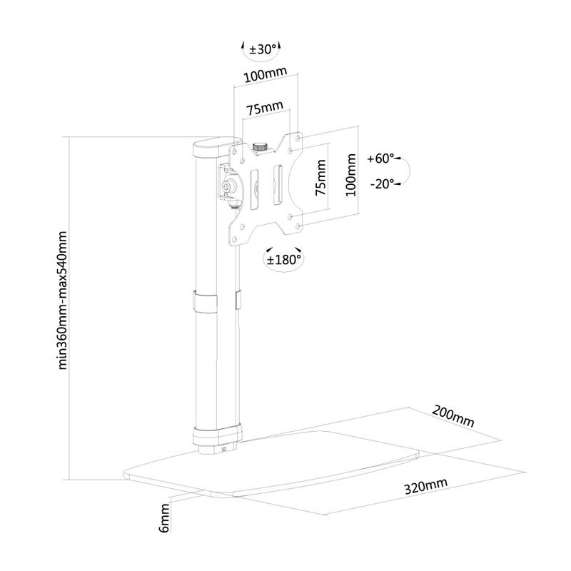 Neomounts monitor stand