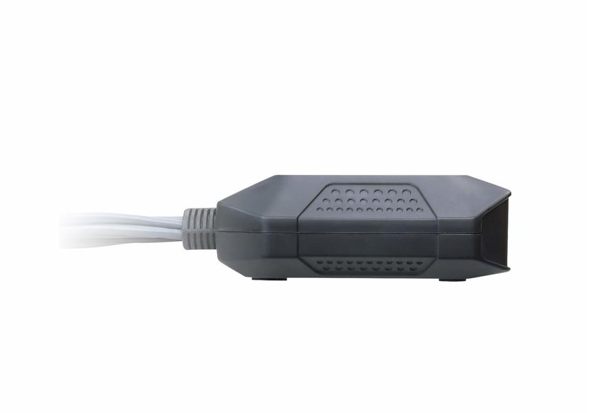 ATEN 2-poorts USB DisplayPort-kabel KVM-switch met externe poortselectieschakelaar