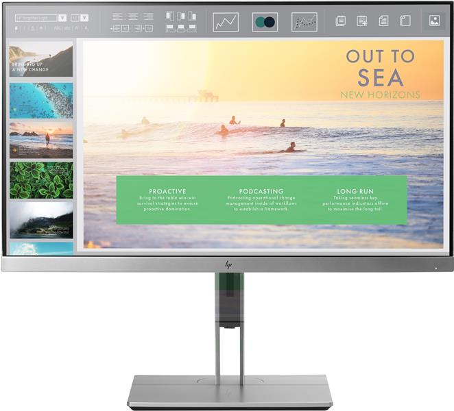 HP EliteDisplay E233 LED display 58,4 cm (23"") 1920 x 1080 Pixels Full HD Flat Zwart, Zilver