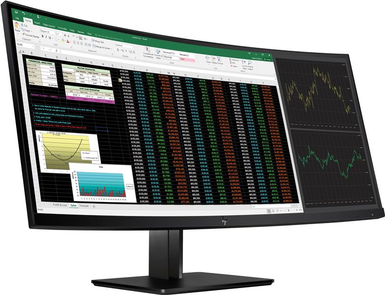 HP Z38c LED display 95,2 cm (37.5"") 3840 x 1600 Pixels Ultra-Wide Quad HD+ Gebogen Zwart