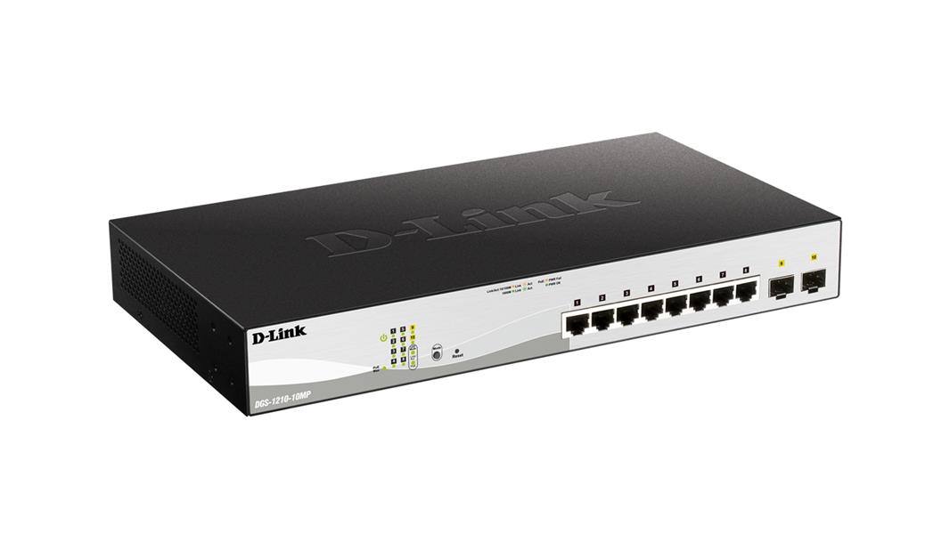 D-Link DGS-1210-10MP netwerk-switch Managed L2/L3 Gigabit Ethernet (10/100/1000) Power over Ethernet (PoE) Zwart