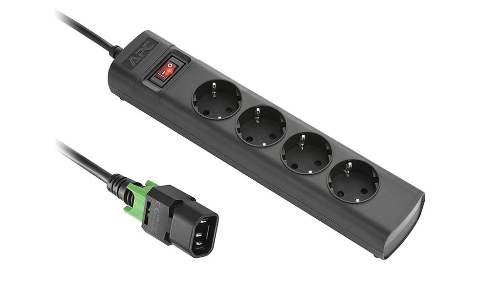 APC PDU, 10A, 230V, (4x) Stopcontact, locking C14 stekker