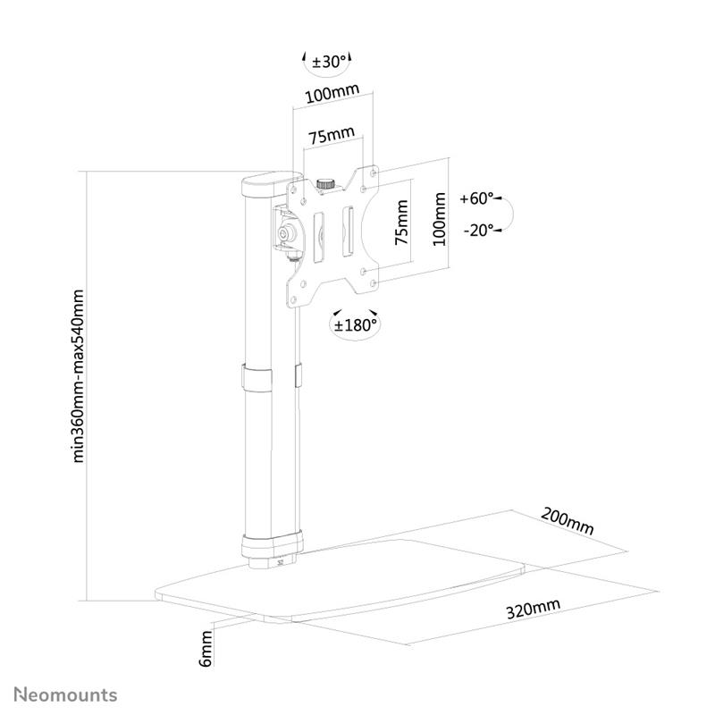 Neomounts monitor stand