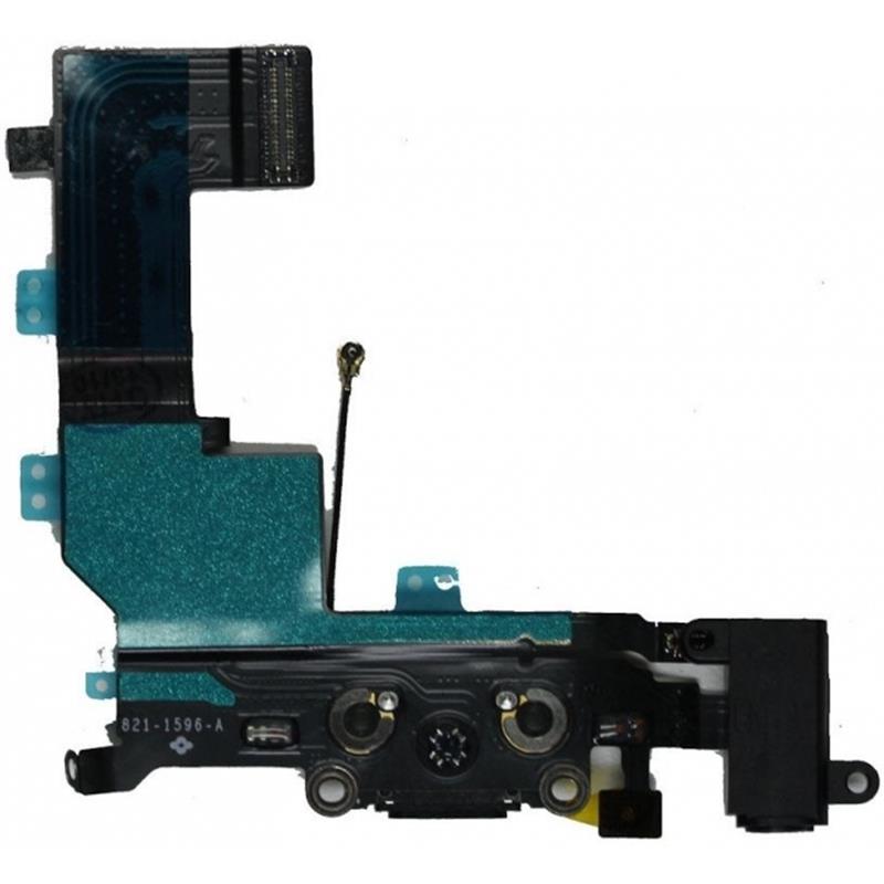 Replacement Charge Data Connector incl Flex Cable for Apple iPhone 5S Black OEM