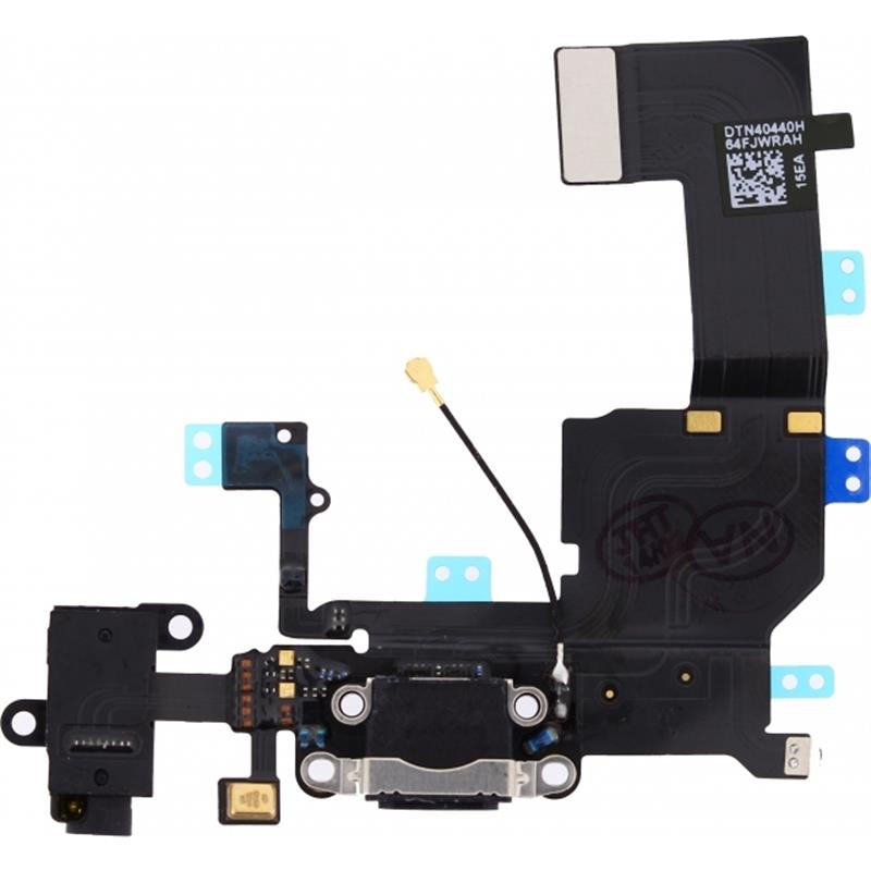 Replacement Charge Data Connector incl Flex Cable for Apple iPhone 5C Black OEM