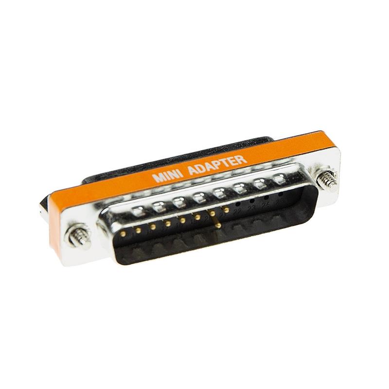 ACT D-sub Null Modem Adapter 25 polig male naar 25 polig female