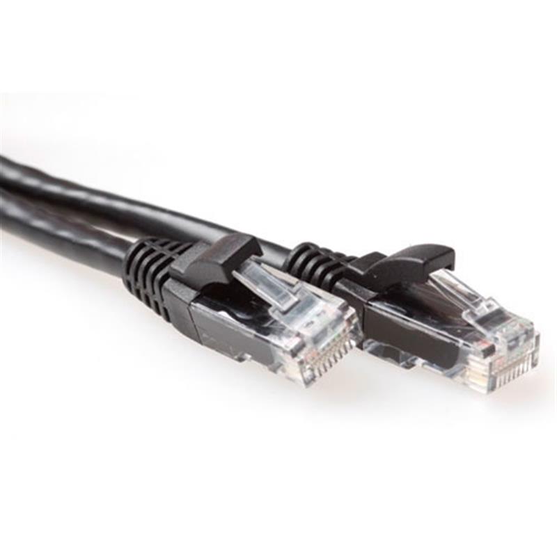 ACT CAT6A UTP (IB 2903) 3m netwerkkabel Zwart