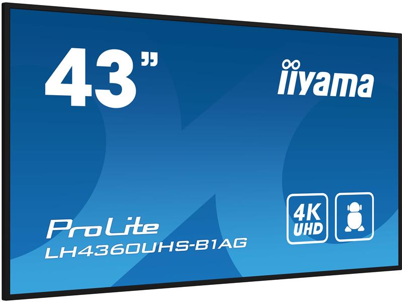 iiyama PROLITE Digitaal A-kaart 108 cm (42.5"") LED Wifi 500 cd/m² 4K Ultra HD Zwart Type processor Android 11 24/7