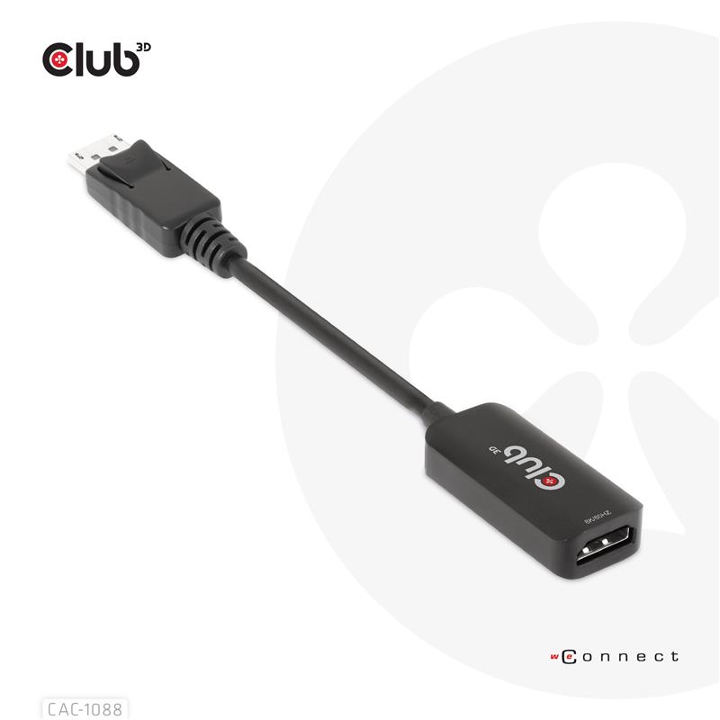 CLUB3D DisplayPort1.4 to HDMI 4K120Hz/8K60Hz HDR Active adapter M/F