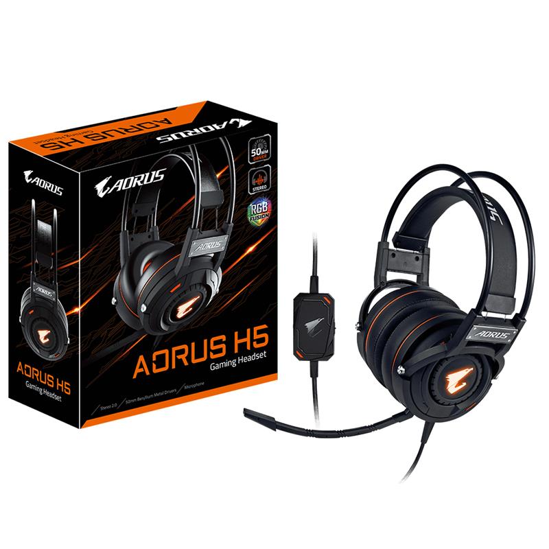 Gigabyte AORUS H5 Headset Hoofdband Zwart