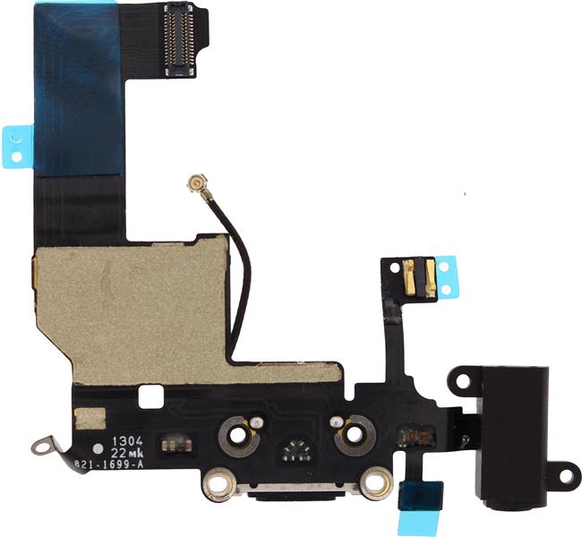 Replacement Charge Data Connector incl Flex Cable for Apple iPhone 5 Black OEM