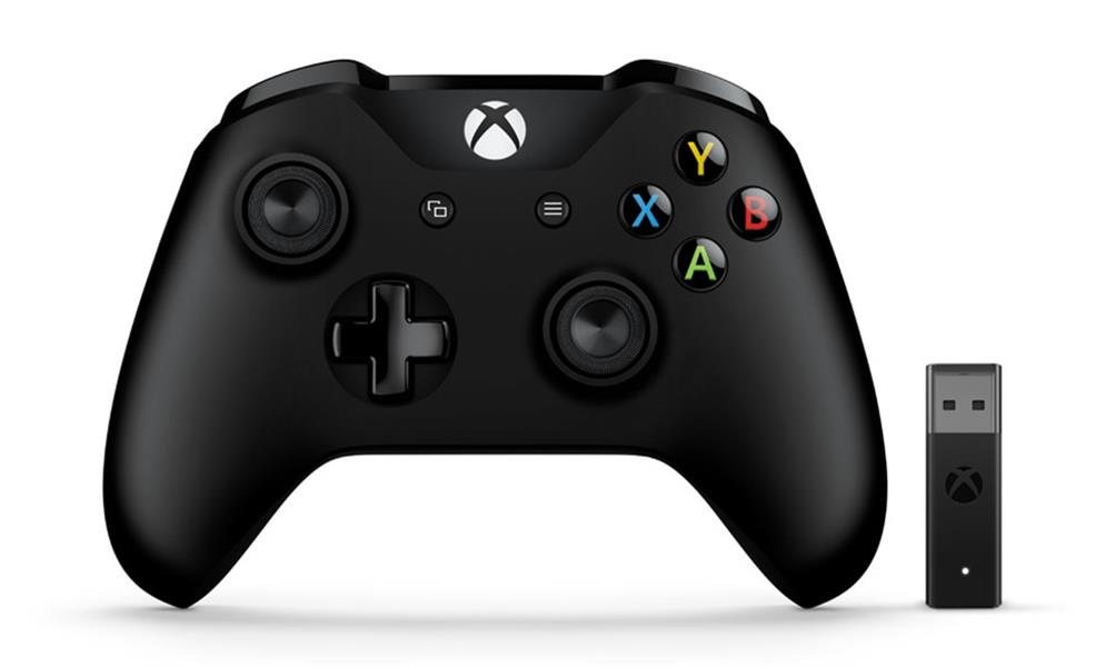 Microsoft Xbox Controller + Wireless Adapter Zwart Gamepad PC, Xbox One