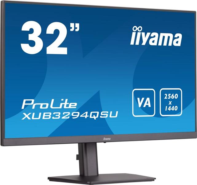iiyama ProLite XUB3294QSU-B1 computer monitor 80 cm (31.5"") 2560 x 1440 Pixels Wide Quad HD LCD Zwart