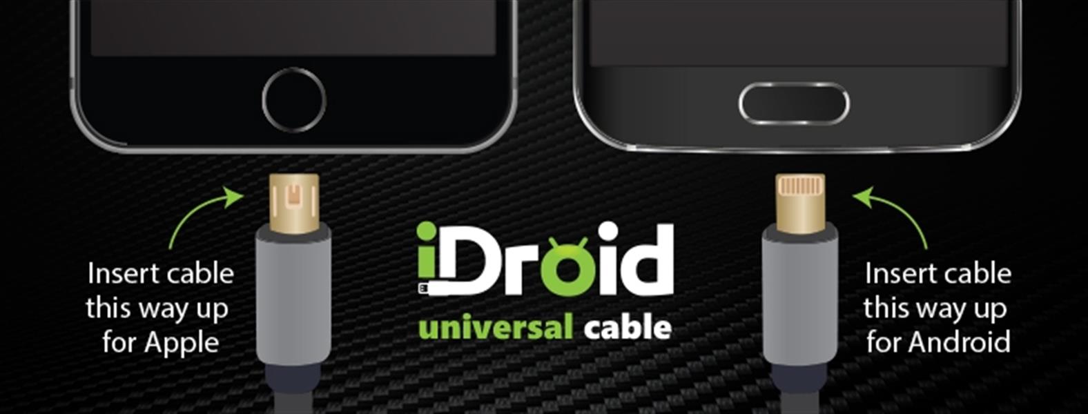 iDroid MAX Universal Charging and Data Cable Black