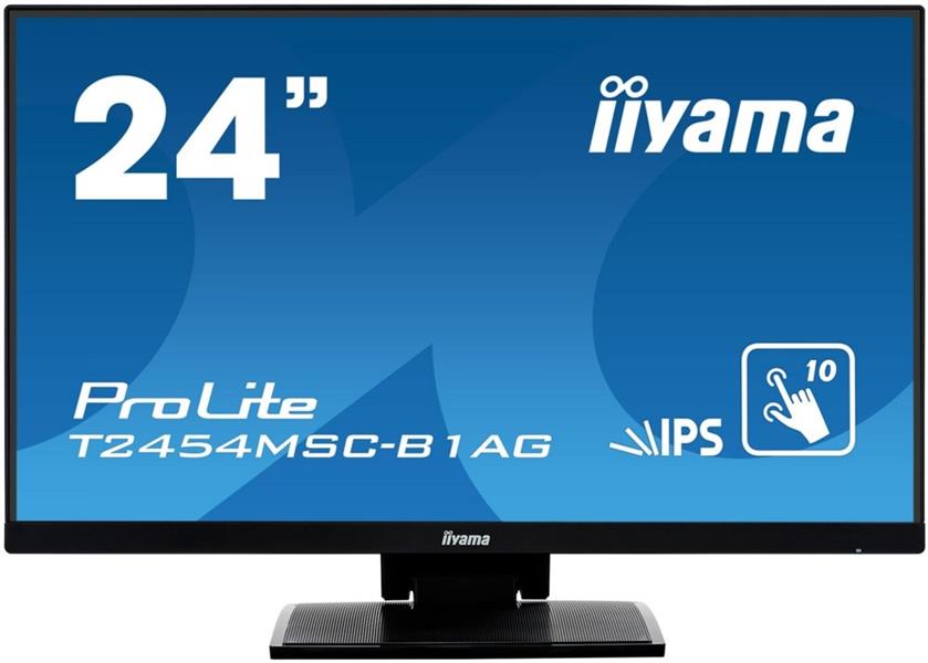 iiyama ProLite T2454MSC-B1AG touch screen-monitor 60,5 cm (23.8"") 1920 x 1080 Pixels Zwart Multi-touch Multi-gebruiker