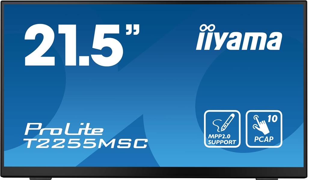 iiyama ProLite T2255MSC-B1 computer monitor 54,6 cm (21.5"") 1920 x 1080 Pixels Full HD LCD Touchscreen Zwart