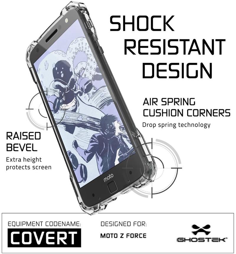 Ghostek Covert Protective Case Motorola Moto Z Clear