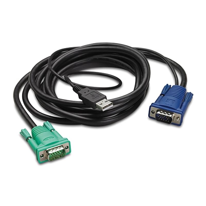 APC AP5822 toetsenbord-video-muis (kvm) kabel Zwart 3,66 m