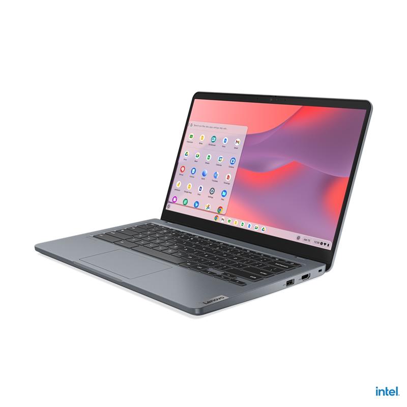 Lenovo 14e Chromebook N200 35,6 cm (14"") Full HD Intel® N 8 GB LPDDR5-SDRAM 128 GB eMMC Wi-Fi 6E (802.11ax) ChromeOS Grijs