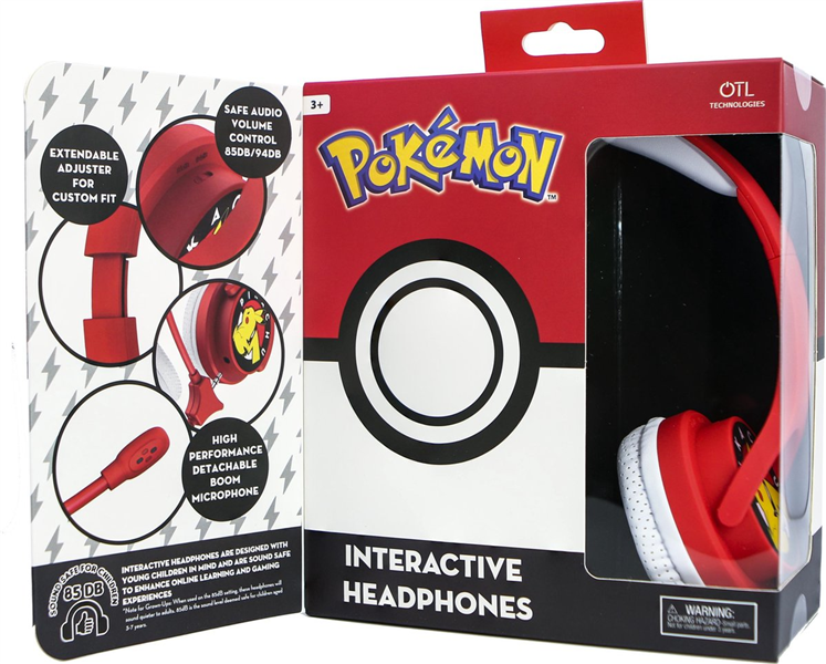 Pokemon Pikachu Kinder Headset met Microfoon - Rood