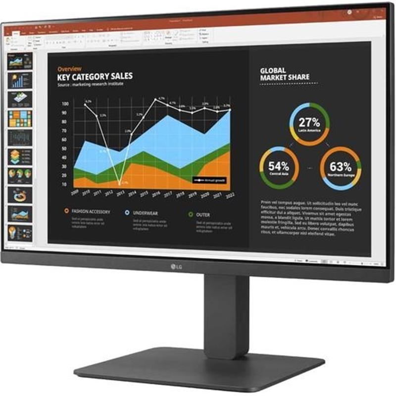 LG MONITOR 24BR550Y-C.AEU 60,5 cm (23.8"") 1920 x 1080 Pixels Full HD LED Grijs