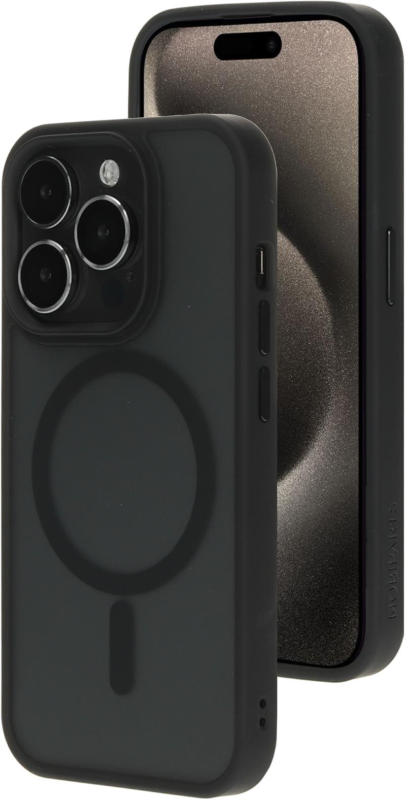 Mobiparts Hardcover Apple iPhone 15 Pro Satin Black (Magsafe Compatible)